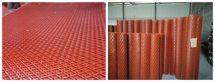 Expanded mesh for structured wall