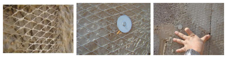 plaster structured wall wire mesh