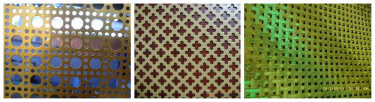 Copper perforated decorative ceiling panel