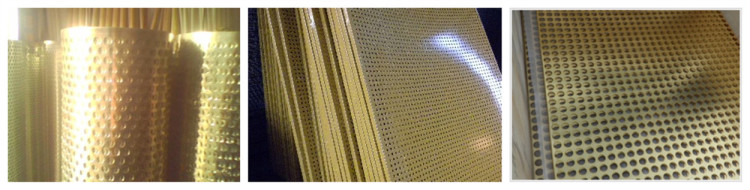 Copper perforated decorative ceiling mesh panel