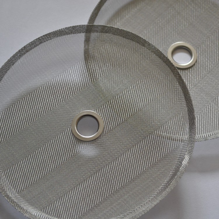closed edge stainless steel wire mesh filter discs: