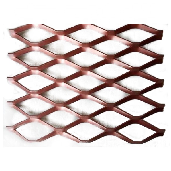 Raised expanded copper coated mesh